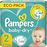 PAMPERS BABY-DRY TAILLE 2 146 COUCHES (4-8 KG)