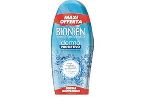 Bionsen Docciaschiuma Dermo-Protettivo, Con Oligominerali Termali Giapponesi e Minerali Attivi, Formula Lenitiva per Pelli Sensibili, Flacone 650 ml x 2