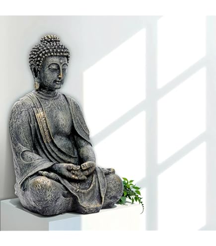 Stoneandstyle Statua Buddha In Piedi XL - Altezza 50 Cm, Peso 28 Kg - Resistente Al Gelo - 3