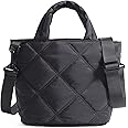 BAGSMART Crossbody Bags for Women, Quilted Grid Puffer Tote Handbag Shoulder Bag Small Purse