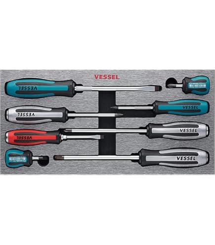 VESSEL Set of 4 impact screwdrivers MEGADORA IMPACTA PH2, PH3, PZ2, PZ3