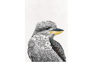 Maxwell & Williams Marini Ferlazzo Birds Paño de Cocina con Diseño de Cucaburra Australiana de 100% Algodón, 50 x 70 cm – Blanco