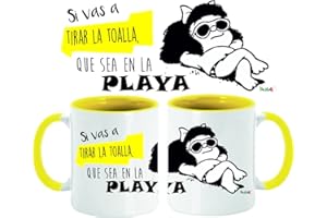 DRMUGCOLLECTION Taza Mafalda No tires la toalla. Taza de cerámica de 350ml