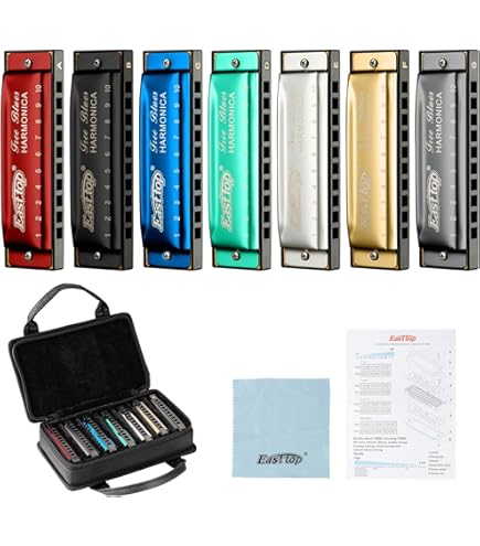 Set 7 Armoniche HOHNER Piedmont Blues - Con Custodia Rigida Per Principianti