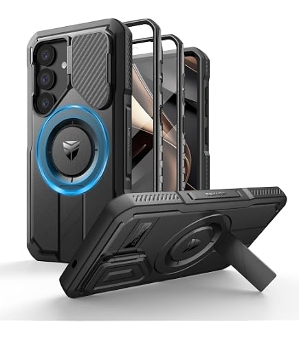 Dexnor Funda Para Samsung Galaxy S25 Plus Con Cubierta Deslizante Integrada Para Cámara, Protector De Pantalla Y Soporte, Resistente A Prueba De Golpes, Funda Protectora De Cuerpo Completo Para Galaxy