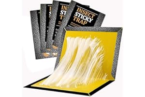 VESMIGA Sticky Pad Traps - 4 Pack Pest Sticky Boards Extra Strong Multi-Use Boards Sticky Catcher Effective for Home Household Outdoor Indoor Garage Garden