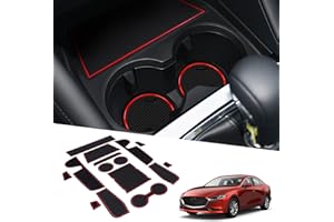 BIXUAN MAZDA3 2024 kompatybilne z Mazda 3 Axela 2019-2023/2024, maty antypoślizgowe, konsola środkowa, podłokietniki, maty gumowe, uchwyt na napoje, antypoślizgowe maty do szwów drzwiowych, 16 sztuk