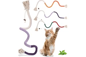 Katzenbeißseil Hixava 3 Stück Katzenminze Spielzeug,Kauspielzeug Katze Katzenspielzeug Selbstbeschäftigung Interaktives Katzenspielzeug für Katzen Zahnpflege Zahnreinigung Gegen Mundgeruch Stressabbau
