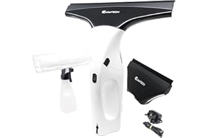 CubeTECH CTWV2 Cordless Vacuum Cleaner - Handheld Vacuum Cordless Rechargeable Power Kit (Microfibre Cloth & Window Squeegee Vacuum) Cleaning Condensation Double Glazed Glass Window Cleaning