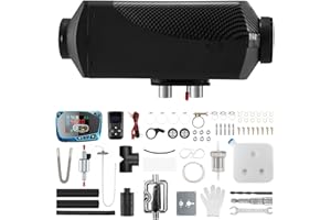 1inchome Riscaldatore Diesel, 12V Riscaldamento da Parcheggio Diesel con LCD，Telecomando e Silenziatore per Camper, Camion，Caravan，Macchine，Barche, Autobus, Tutto in Uno