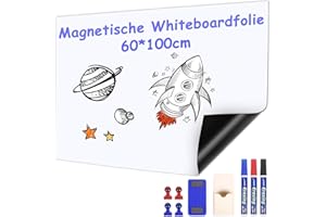 JOYIT Pizarra blanca magnética autoadhesiva (60 x 100 cm)