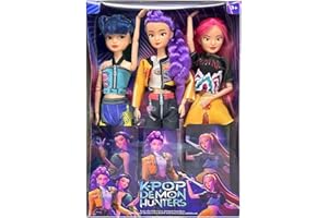 Metaparty K-pop De-mon Hunters Figures, Toy Model Set for Hunters Fans Birthday Desktop Gifts, Huntr Figure Desktop Decorations Birthday Party Supplies (A-3Pc)