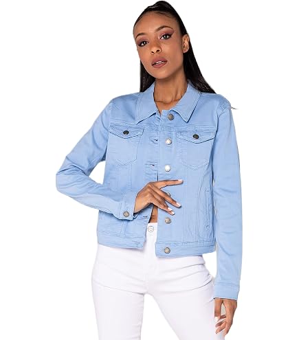 Veste Jean Femme Denim Boutonnée - Oversized - 100% Coton - Poches Avant - Style Décontracté