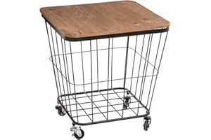 ATMOSPHERA CREATEUR D'INTERIEUR Mesa arcón 'Jordi' con Ruedas, Metal y Madera