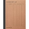 Inventory List Log Book: 120 pages , 8.5 x 11 inches ( large size ) , Brown craft paper style cover : Simple Inventory Log Book for Home Based Small Business, Small Offices, Personal Project