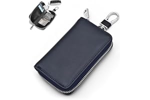 WisePoint Car Key Case, Leather Key Case Key Pouch for Car Keys, Key Case Wallet with Metal Hook and Keyring, Key Chain Bag for Key, Cash, Change, Bank Card