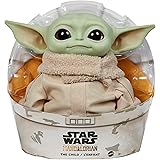 Mattel Games, Star Wars Plush Toys, Grogu Soft Doll from The Mandalorian, 11-inch Figure, Collectible Stuffed Animals for Kid
