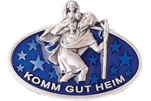 MaMeMi Christophorus - Placa ovalada para coche (4,5 cm de largo), diseño de Christopher