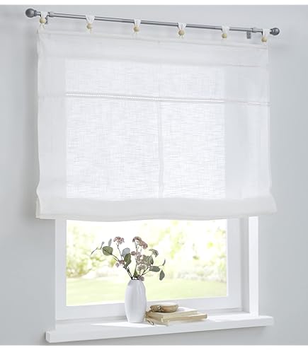 SIMPVALE Lot De 2 Rideaux à Galon Fronceur Translucide Voilage Pour