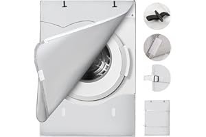 DGMYFY Funda para Lavadora Totalmente Cubierta de 3 y 4 Lados, Tela Oxford Gruesa Plateada de Doble Cara,Resistente al Sol, Impermeable y Antienvejecimiento,Funda para Secadora Exterior 60*65*85 CM（12KG/XL）