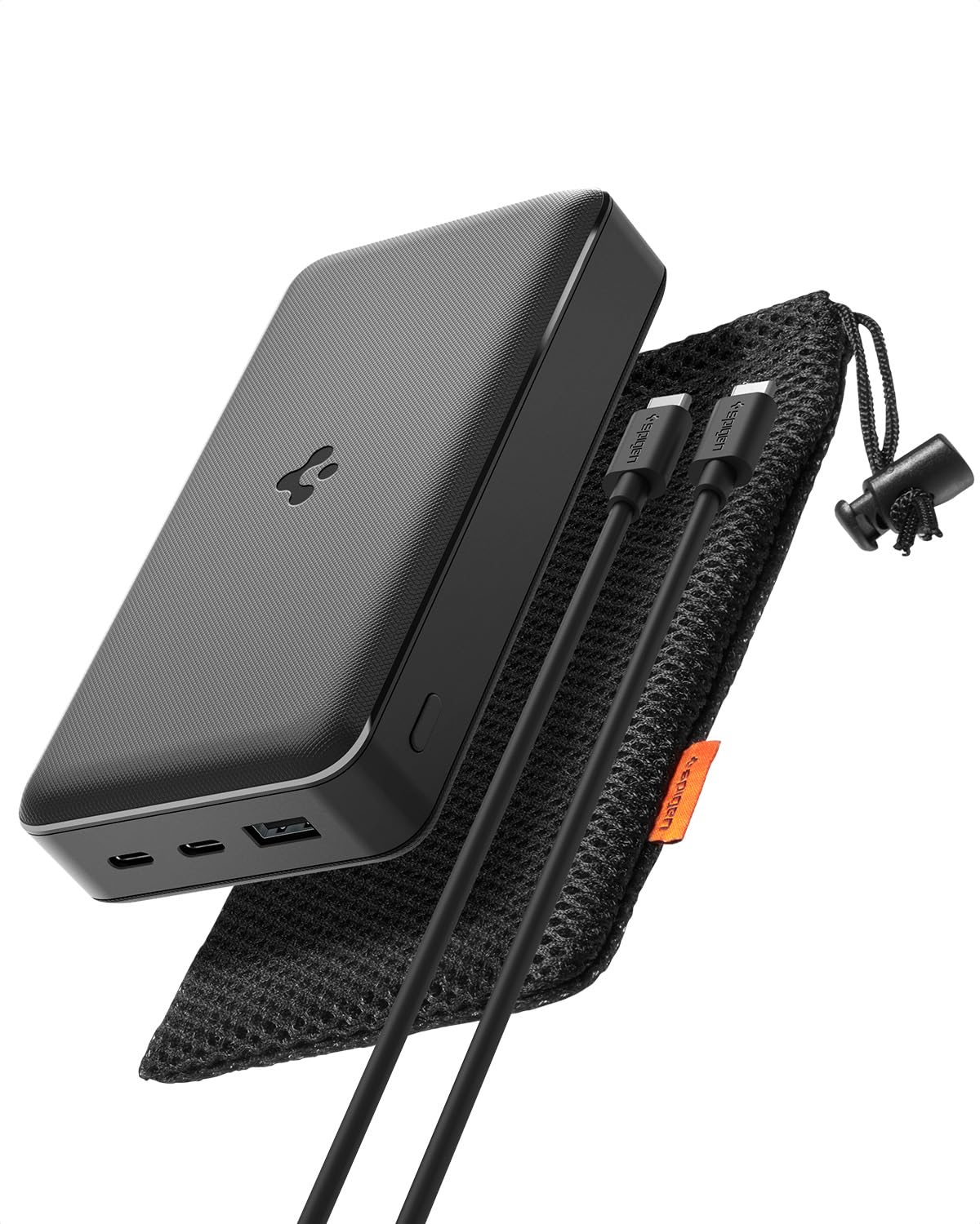 Spigen ArcPack 30000mAh Power Bank | PD 3.0 Fast Carging | 22.5W Max Output | 2 Type-C Ports, 1 USB-A Port - (ABS + PC | Black)