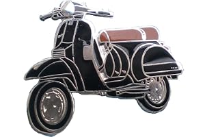 Vespa PX Scooter svart och silver emalj pin bricka 3 cm x 2,5 cm