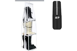 zebricolo,rangement chaussures suspendu, obtenez 12 PCS de embauchoir, range chaussures suspendu, pour contenir 6 paires de Bottes hautes,rangement chaussure,Avec ceinture de protection antichute