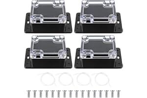 ZHUJIEHIGH 4 Pcs Boite Etanche Electrique Exterieur,Boitier Etanche Electrique Exterieur, Boîte de Derivation ABS IP65 Etanche Exterieur à Couvercle Transparent, Boîte de Jonction,63 * 58 * 35mm