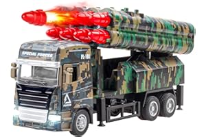 FYKERO 8 Pcs Missiles Launching Vehicles Toys for Kids - Boys Army Cars, Missile Toy Truck for Christmas Birthday Gifts, for Children 2-10 Years old