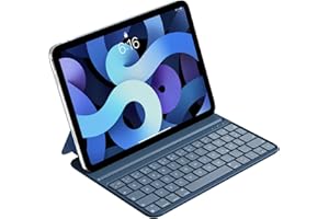 ‎HOU HOU iPad Air 5. Gen 2022 Tastatur, iPad pro 11-Zoll-Tastatur (4./3./2./1st), iPad Air 4. Gehäuse mit Tastatur, Folio, Magnetaufladung, Ultra Slim,QWERTZ-Layout,Blau