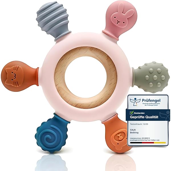 Mushie Beißring Aus BPA-freiem Silikon – Ball-Design, Fördert Sehsinn & Motorik, Für Babys Ab 3 Monaten