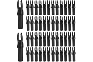 SVUPUE Encoche de la Flèche en Plastique, 50 Pièces Encoche de Flèche de tir à l'arc pour Tige de Flèche de 6,2 mm de Diamètre