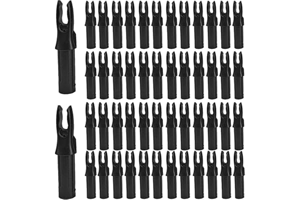 SVUPUE Encoche de la Flèche en Plastique, 50 Pièces Encoche de Flèche de tir à l'arc pour Tige de Flèche de 6,2 mm de Diamètre