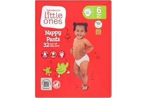 TRIZINGA Little Ones Size 6 Nappy Pants 32 Pack
