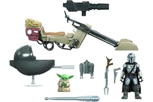 Star Wars Hasbro Mandalorian Child Battle for The Bounty (Action Figures e Veicolo da 6 cm, Expedition Class, Serie Mission Fleet), E9680