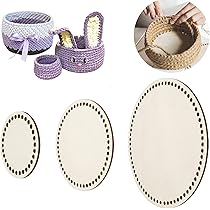 Fonds De Panier En Bois Pour Crochet - 8 Pièces (15 Et 20 Cm)