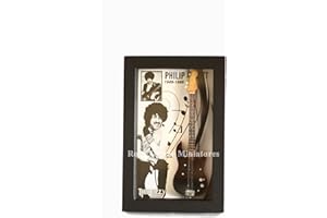 ROCK GUITAR MINIATURES RGM8884 Phil Lynott Thin Lizzy Miniature Guitar Collection in Shadowbox Frame