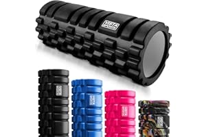 VISTA SPORTS Foam Roller for Deep Tissue Muscle Massage Trigger Point Muscles Enhance Recovery for Physical Therapy and Rehab (Black)
