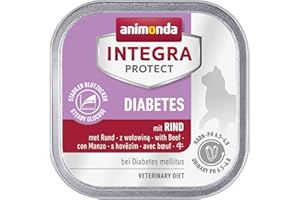 ANIMONDA INTEGRA PROTECT INTEGRA PROTECT in Schale, Nassfutter für erwachsene Katzen als Nahrungsergänzungsfutter für Diabetes mit Rind 100 g