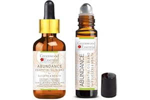 Greenwood Essential ABBONDANZA - Miscela di oli essenziali per successo e ricchezza 10 ml (0,33 oz) e 5 ml (0,16 oz)