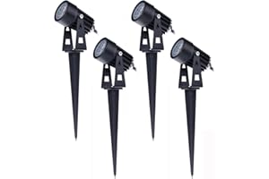AULYUN Pack de 4 Foco LEDs con Pincho para Jardín 3W 220V Luz LED para Exteriores