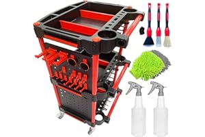 MLIJZARD Workshop Trolley with Wheels, 3-Stage Heavy Duty Tool Trolley for Garage, Car Preparation, Multifunctional Trolley Craft Trolley for Tools, 200 kg Load Capacity, Steel + Aluminium + PP, 57 x 50 x 92