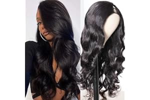 ZEALADY V Part Wig Perruques Cheveux Humains Body Wave Wig Human Hair Upgrade U Part Wig Human Hair No Lace Wear And Go Glueless Wigs Human Hair 150% Density Perruque Femme Naturelle 16 Pouces