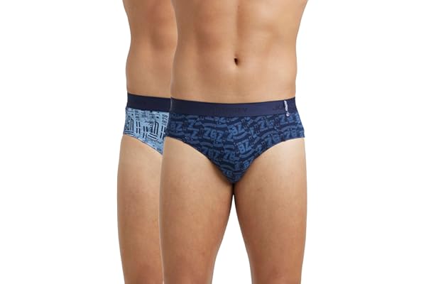 Jockey US52 Men's Super Combed Cotton Printed Brief with Ultrasoft Waistband