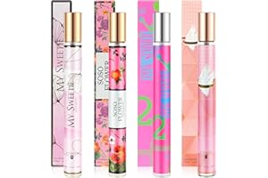 ZKONLY Women's Perfume Gift Set - 4 x 35ml Mini Perfume for Women Body Hair Fragrance Set in Sweet Floral and Fruity Notes, Portable Travel Size, Pamper Gifts Set, Birthday Gifts for Women, Gifts for Her