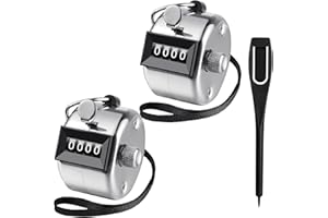 flintronic Contador Manual de 4 Dígitos, Contador Mecánico, Contador de Vueltas, Contador de Dedos, Contador de Golf, para Golf Sport Coach