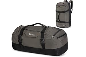 Ubon Bolsa de Viaje Hombres Mujeres Bolsa Grande de Mano con Compartimento Espacial Ventilado Fin de Semana Equipaje para Senderismo Deporte Camping Playa y Gimnasio Marrón 55L