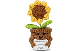 EAEVKPI Mini Positive Girasoli Potato Pocket Hug, Regalo Originale e Divertente | Popo Positivo Italiano | Bambola di Patate Girasole Maglieria,Oggetto Decorativo per Ufficio, Casa & Scuola