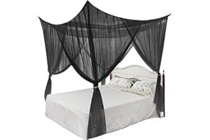 JINTN Moskitonetz Fliegennetz Mückennetz Quadratische Hängendes Bett Moskitonetze aus Polyester Schöner Betthimmel für Doppelbett und Einzel Bett