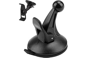 BRILEZE Support de voiture pour GPS Garmin - Ventouse de rechange pour pare-brise - Compatible avec Drivesmart, Nuvi, Zumo, NuLink, Dezl, Driveassist, Camper Van - Noir